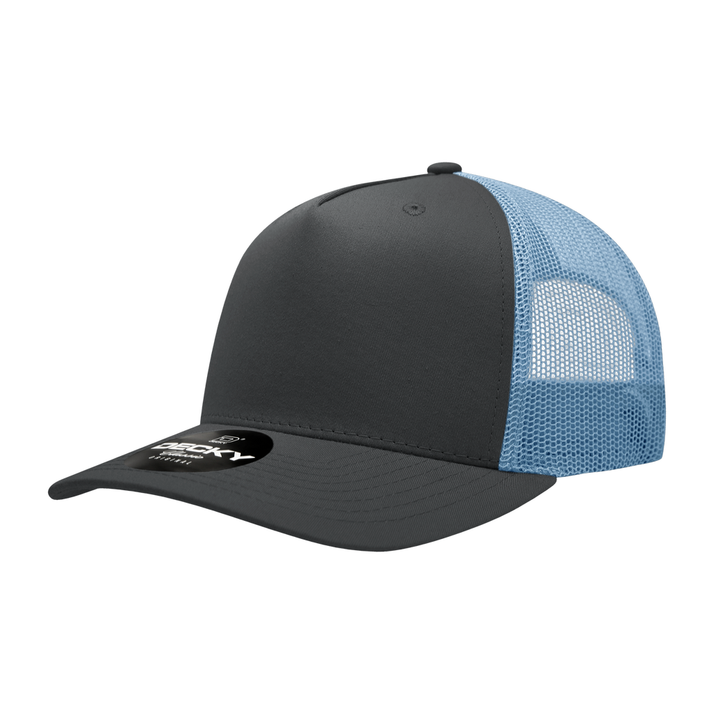 Decky 6030 5 Panel Mid Profile Structured Cotton Blend Trucker
