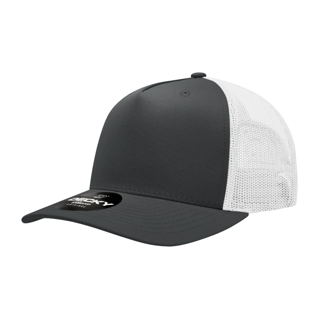 Decky 6030 5 Panel Mid Profile Structured Cotton Blend Trucker