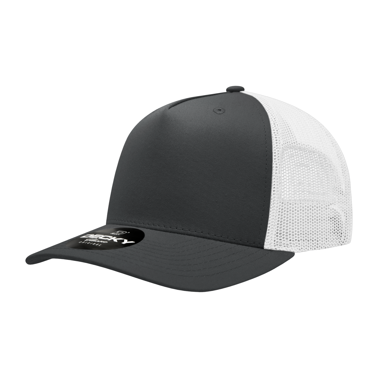 Decky 6030 5 Panel Mid Profile Structured Cotton Blend Trucker