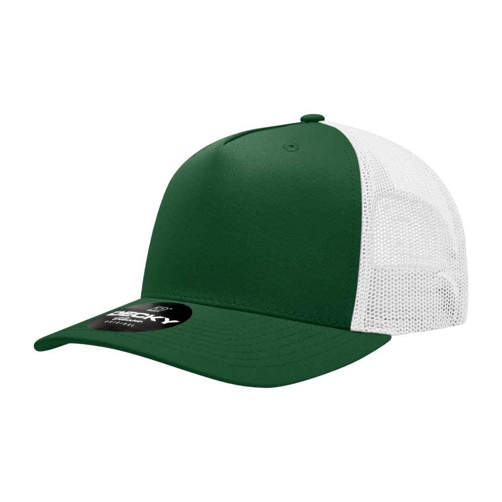 Decky 6030 5 Panel Mid Profile Structured Cotton Blend Trucker