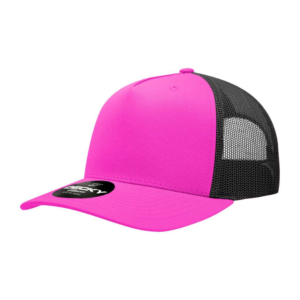 Decky 6030 5 Panel Mid Profile Structured Cotton Blend Trucker