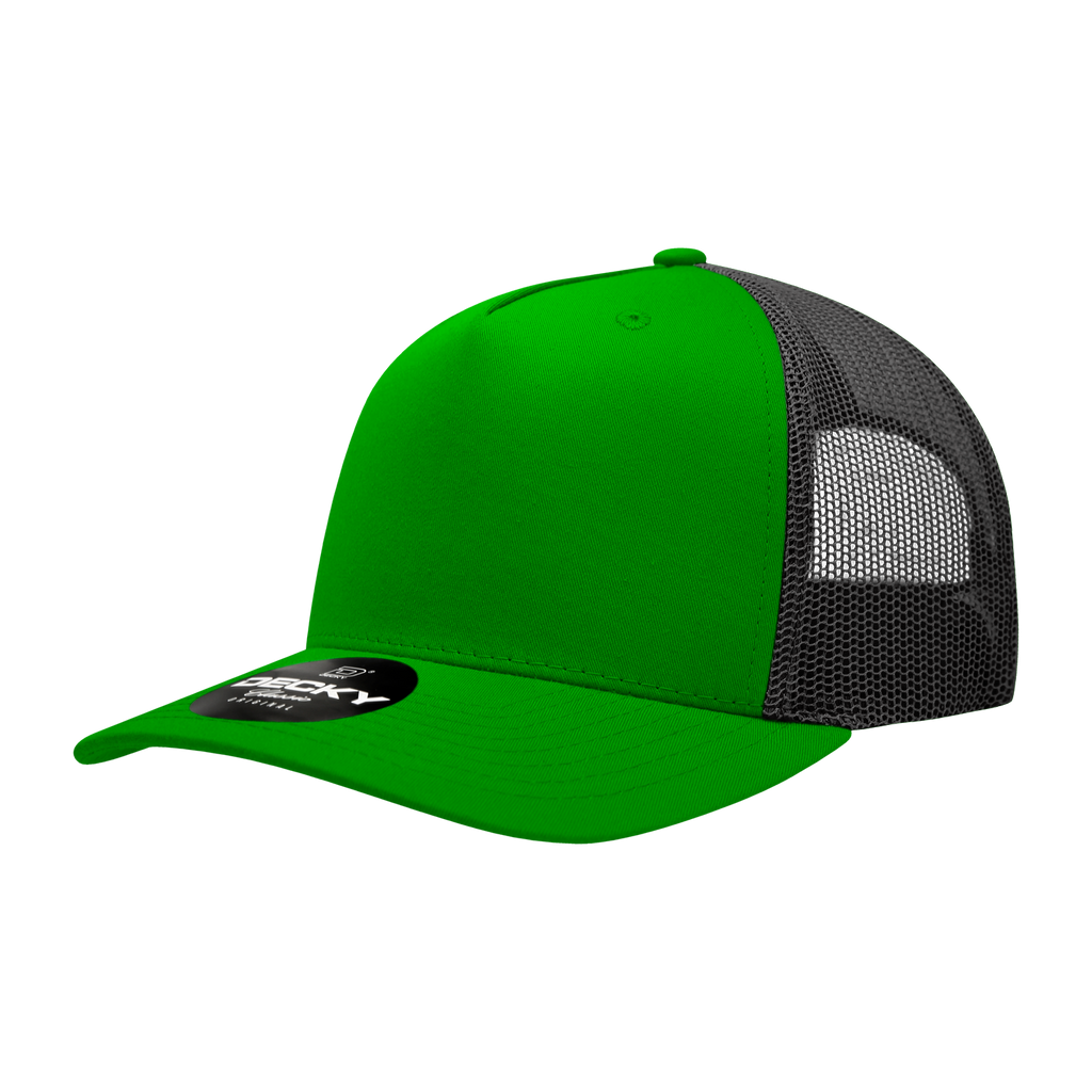 Decky 6030 5 Panel Mid Profile Structured Cotton Blend Trucker