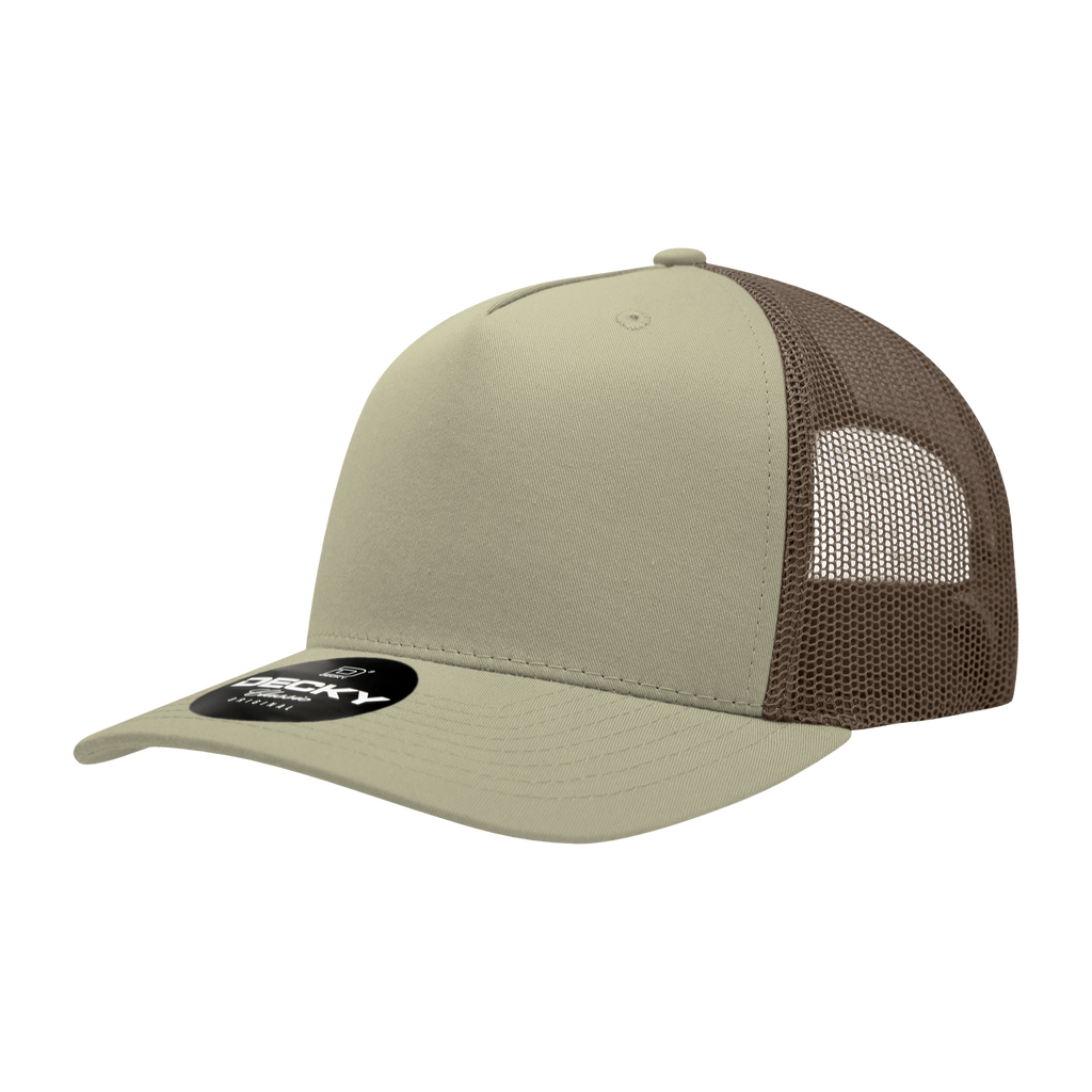 Decky 6030 5 Panel Mid Profile Structured Cotton Blend Trucker