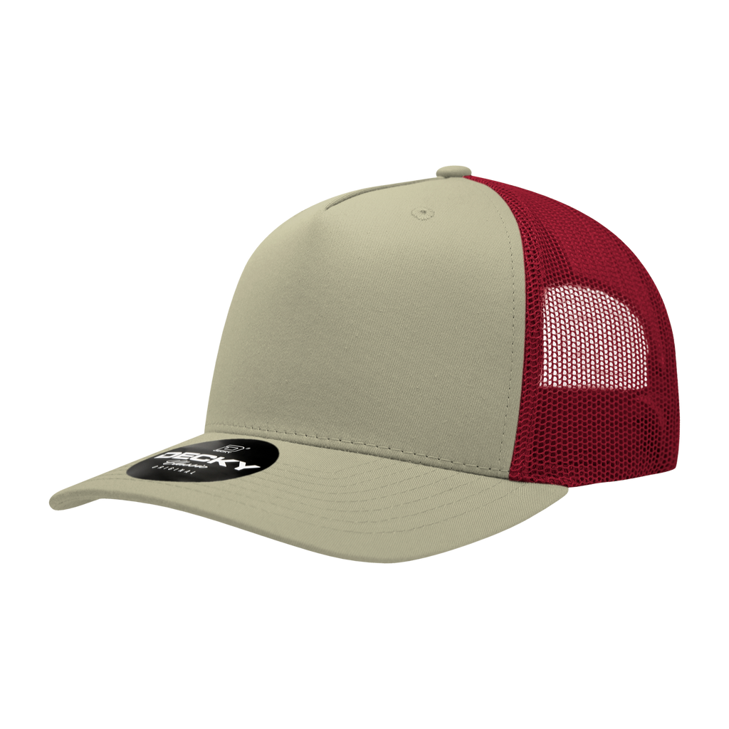 Decky 6030 5 Panel Mid Profile Structured Cotton Blend Trucker
