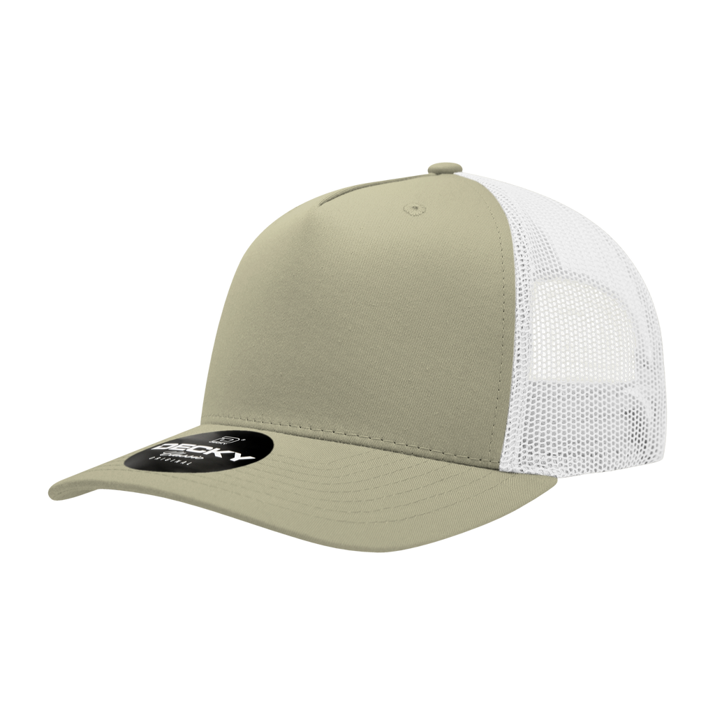 Decky 6030 5 Panel Mid Profile Structured Cotton Blend Trucker