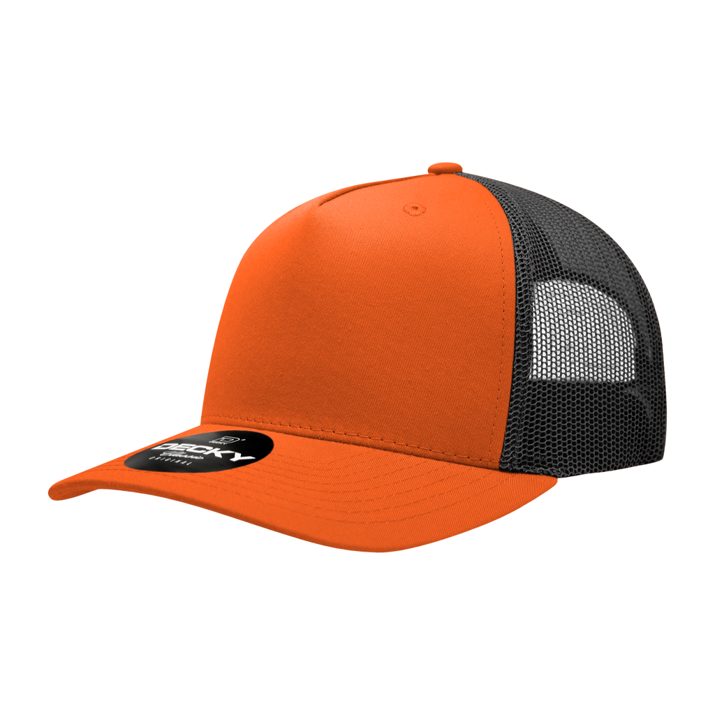 Decky 6030 5 Panel Mid Profile Structured Cotton Blend Trucker