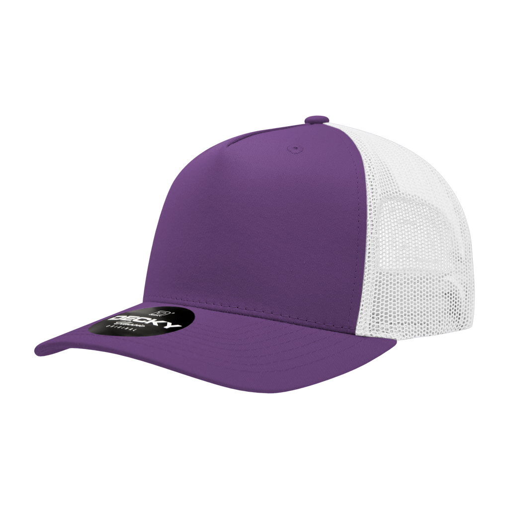 Decky 6030 5 Panel Mid Profile Structured Cotton Blend Trucker