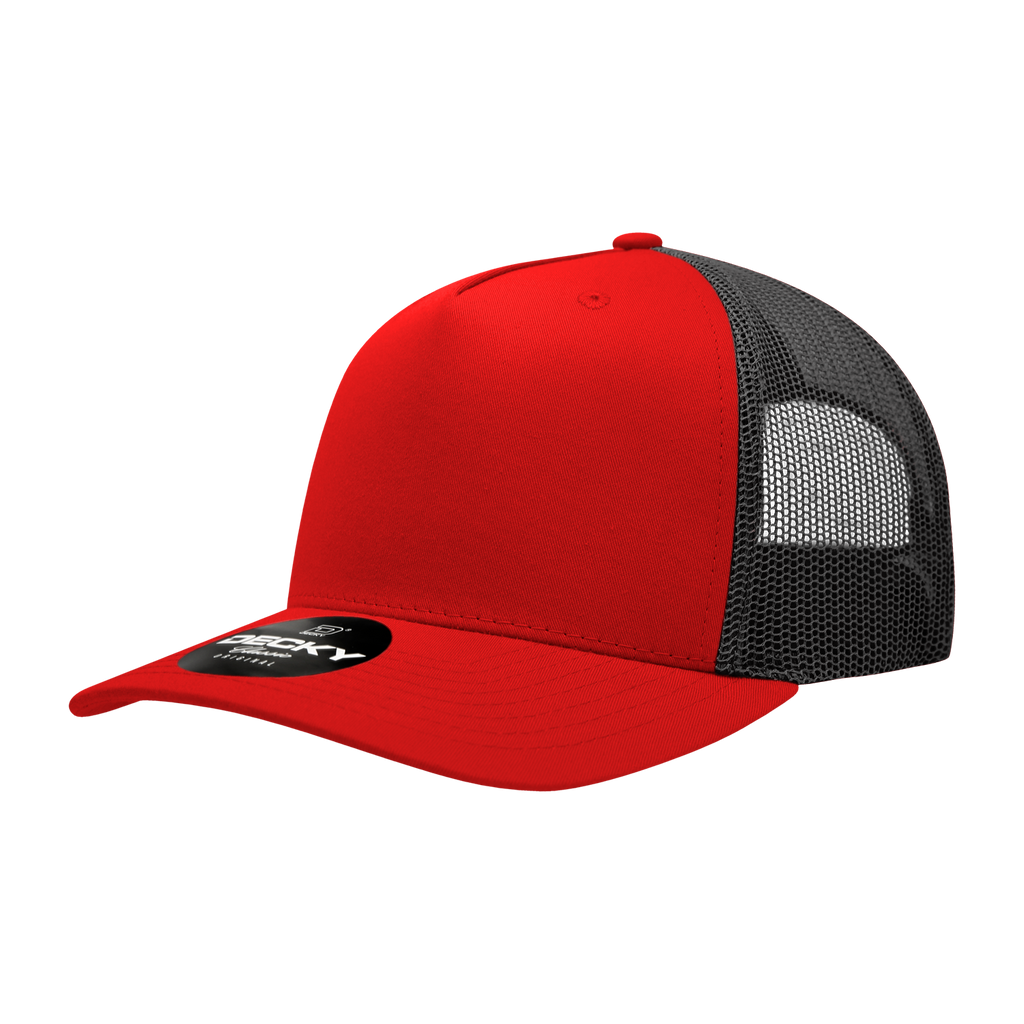 Decky 6030 5 Panel Mid Profile Structured Cotton Blend Trucker
