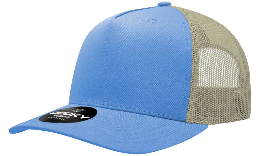 Decky 6030 5 Panel Mid Profile Structured Cotton Blend Trucker