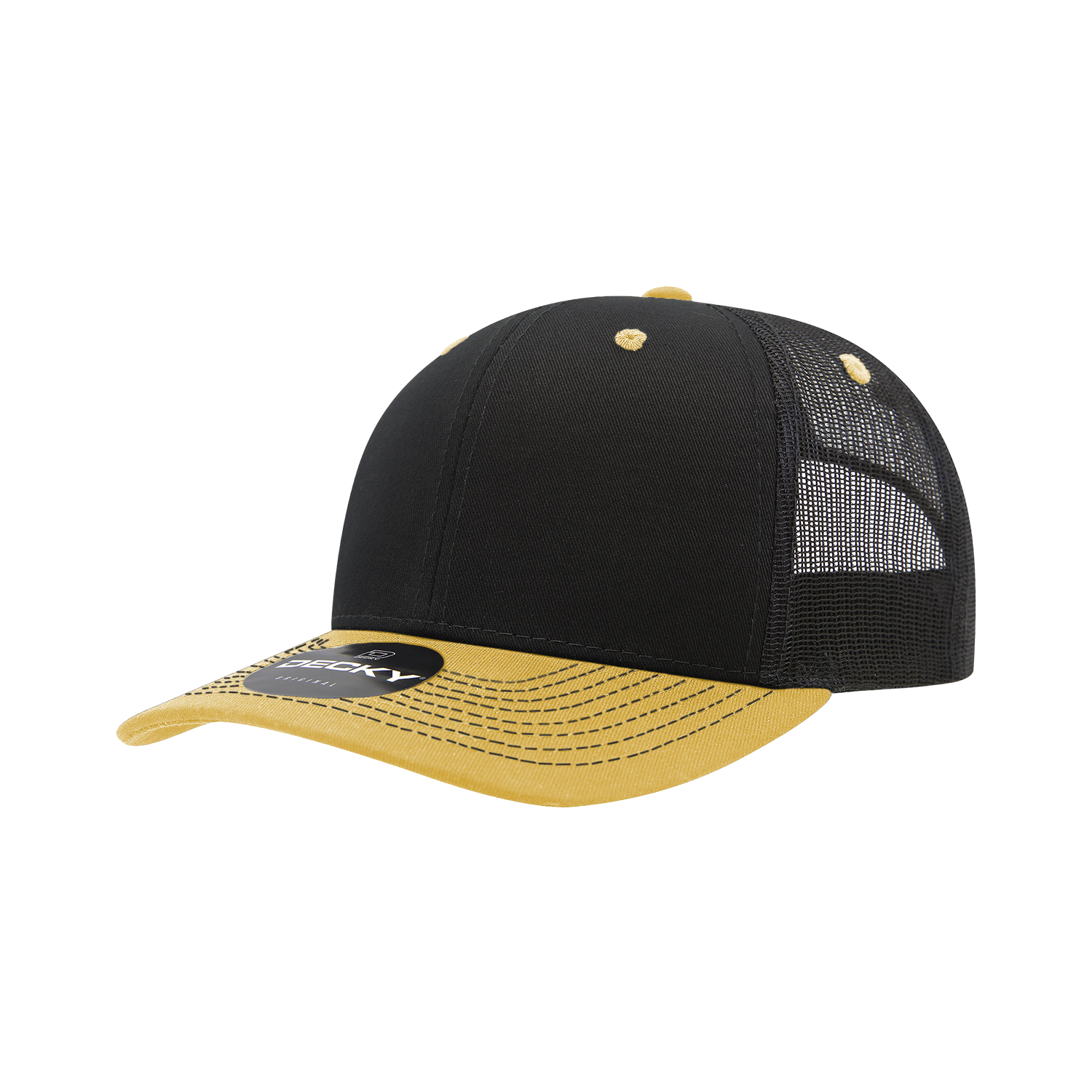 Decky 6031 6 Panel Mid Profile Structured Contra-Stitch Trucker