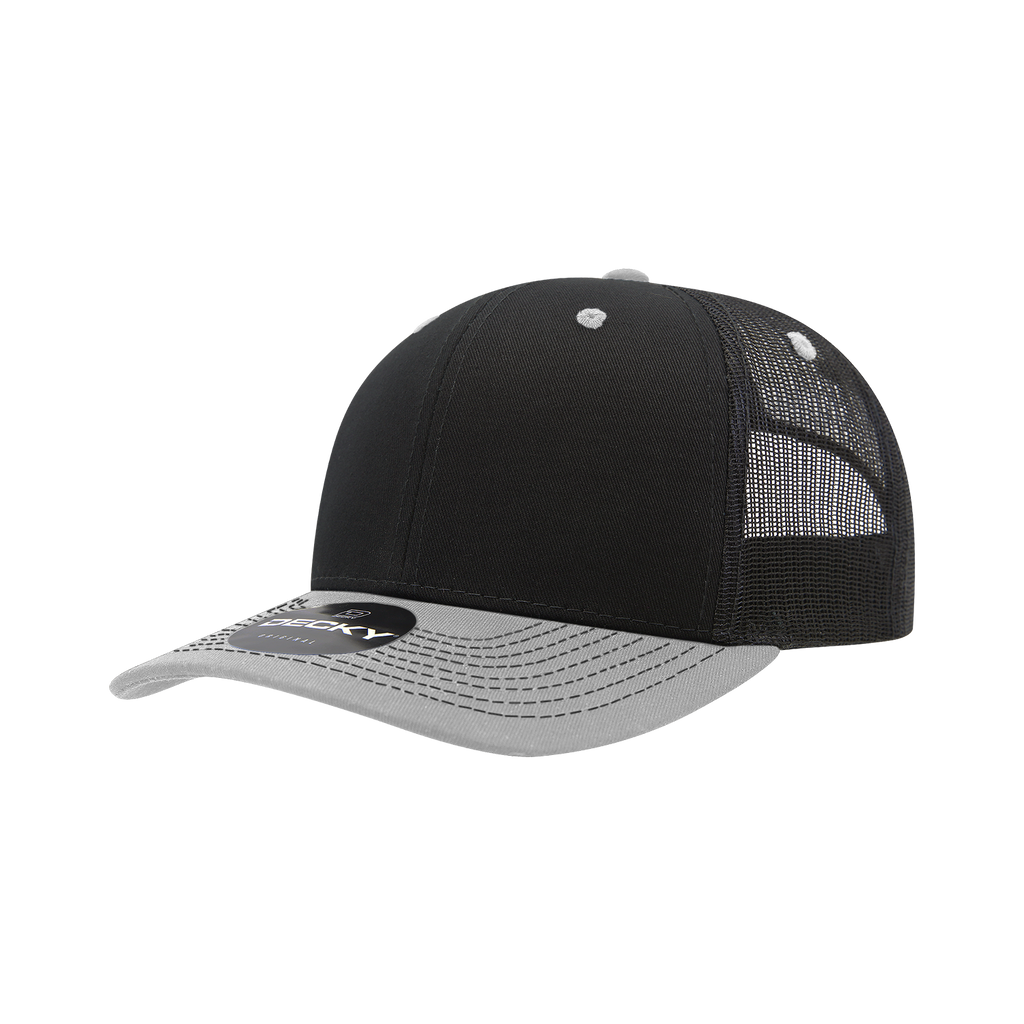 Decky 6031 6 Panel Mid Profile Structured Contra-Stitch Trucker