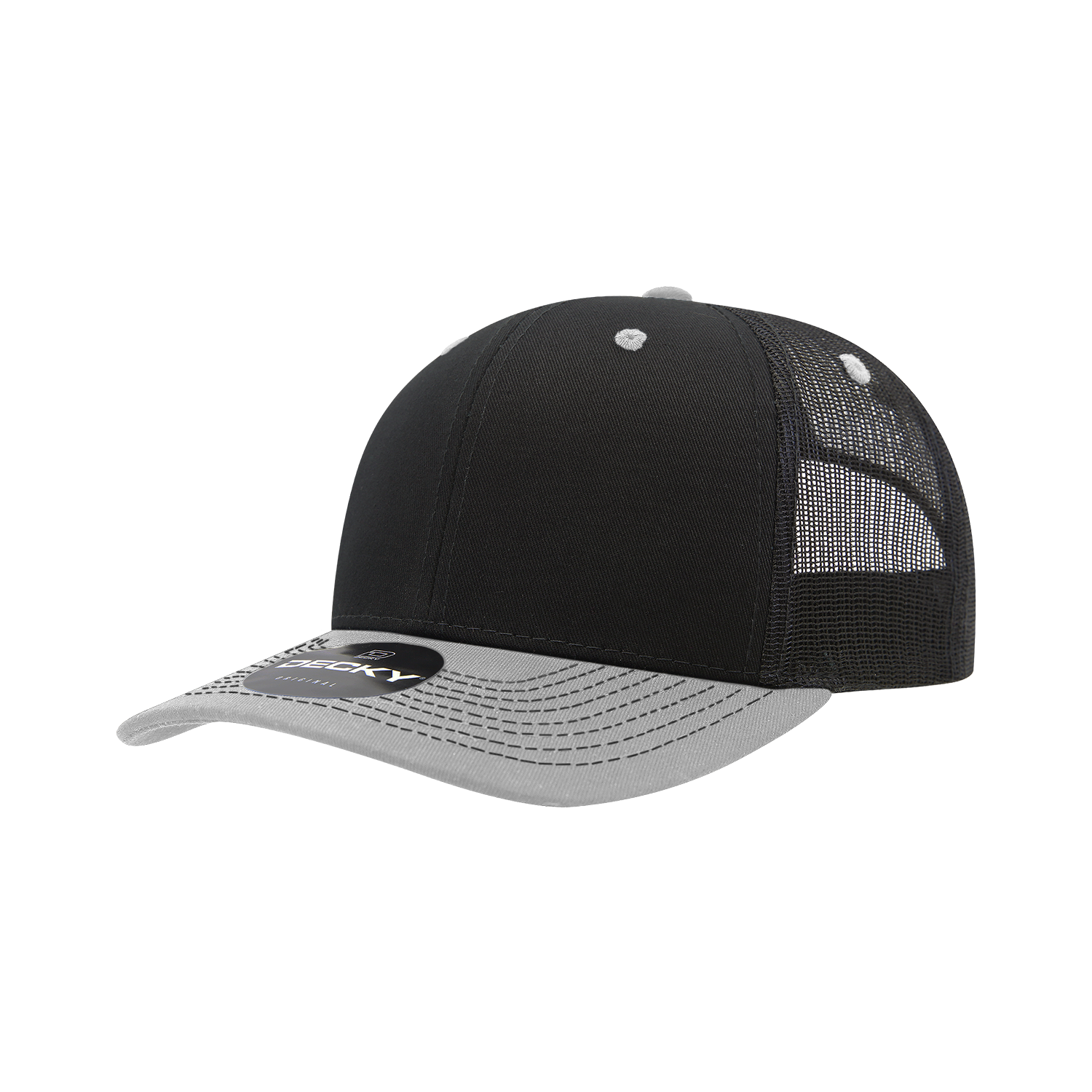 Decky 6031 6 Panel Mid Profile Structured Contra-Stitch Trucker