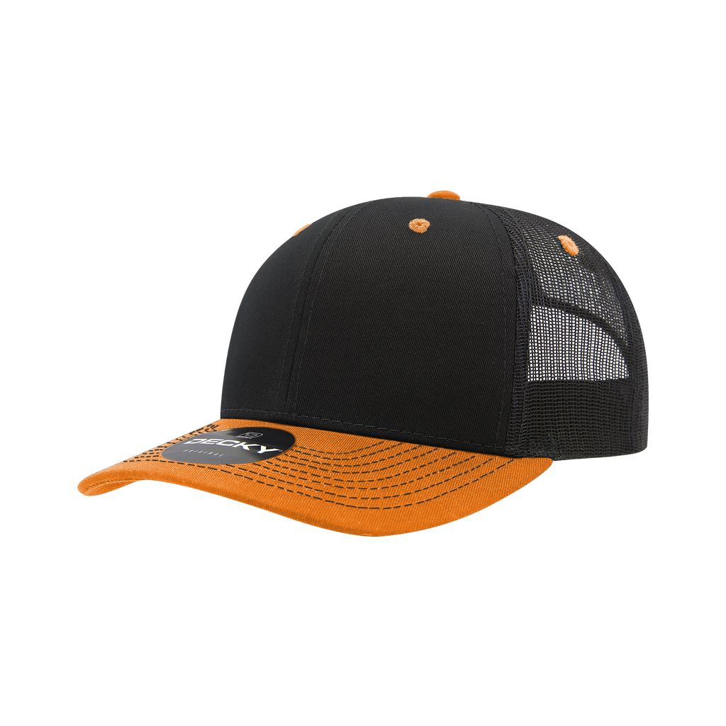 Decky 6031 6 Panel Mid Profile Structured Contra-Stitch Trucker