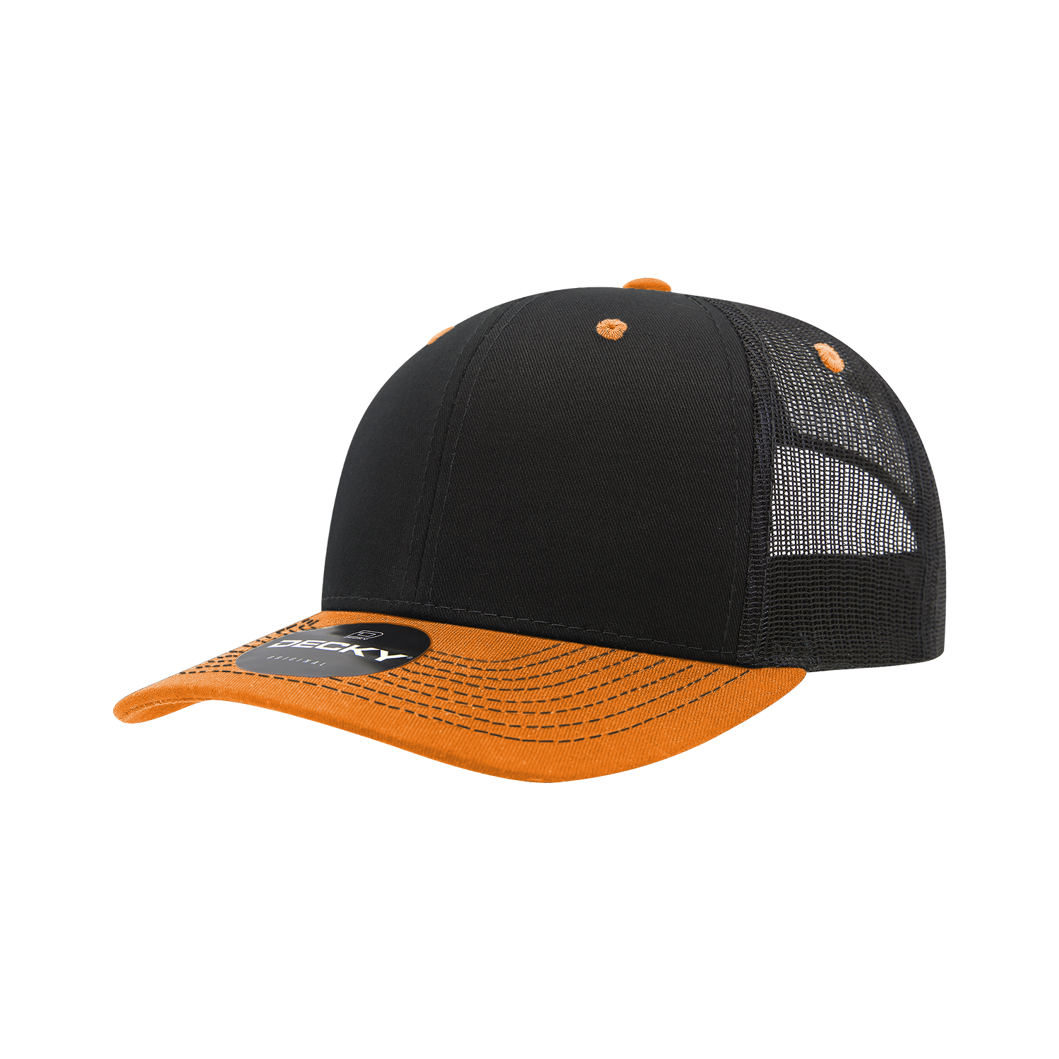 Decky 6031 6 Panel Mid Profile Structured Contra-Stitch Trucker