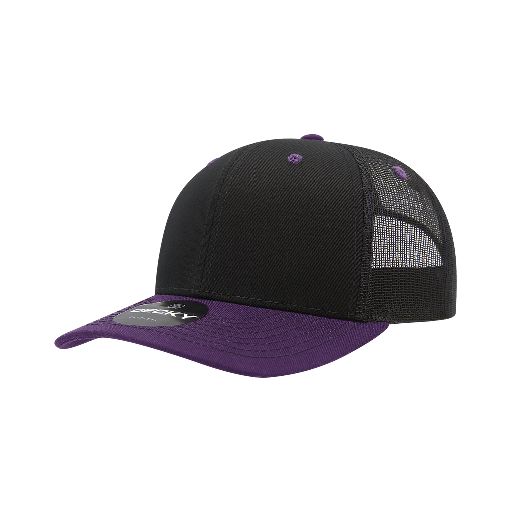 Decky 6031 6 Panel Mid Profile Structured Contra-Stitch Trucker