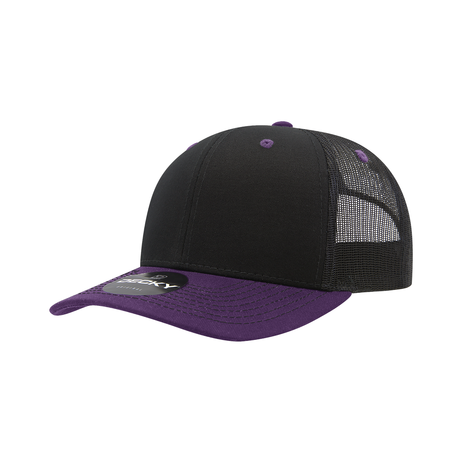 Decky 6031 6 Panel Mid Profile Structured Contra-Stitch Trucker