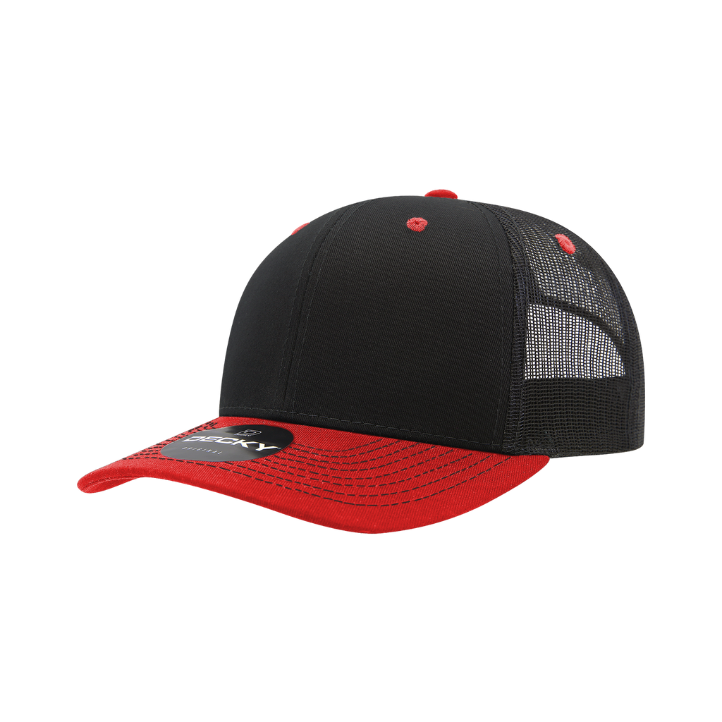 Decky 6031 6 Panel Mid Profile Structured Contra-Stitch Trucker