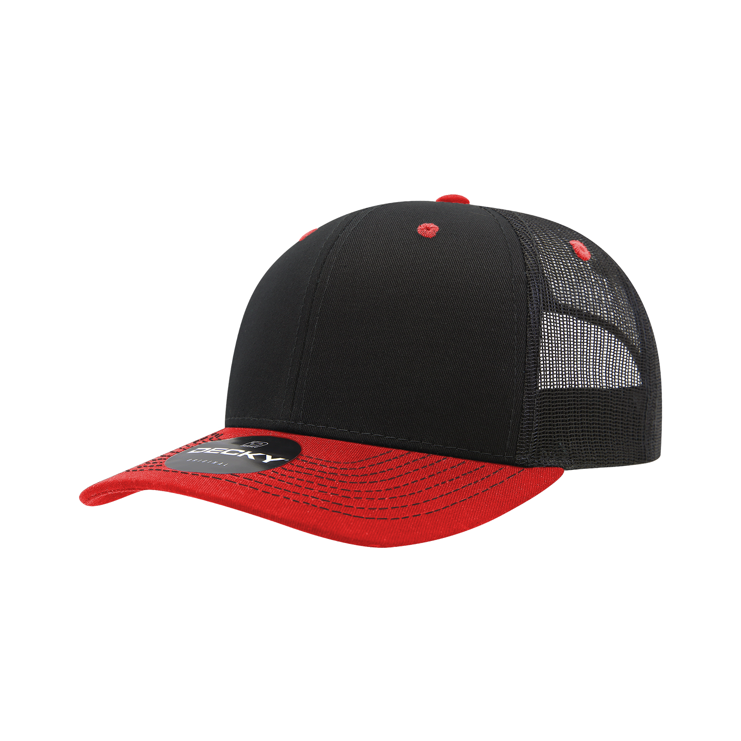 Decky 6031 6 Panel Mid Profile Structured Contra-Stitch Trucker