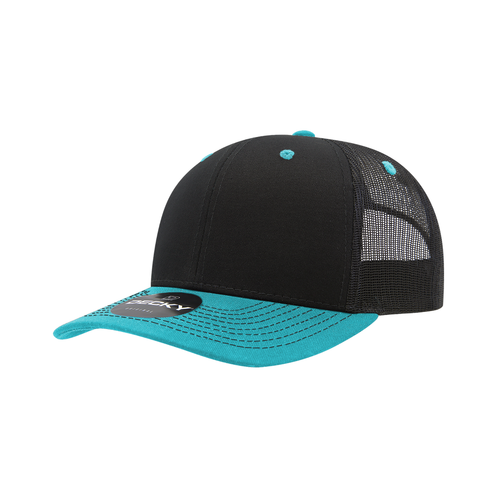 Decky 6031 6 Panel Mid Profile Structured Contra-Stitch Trucker