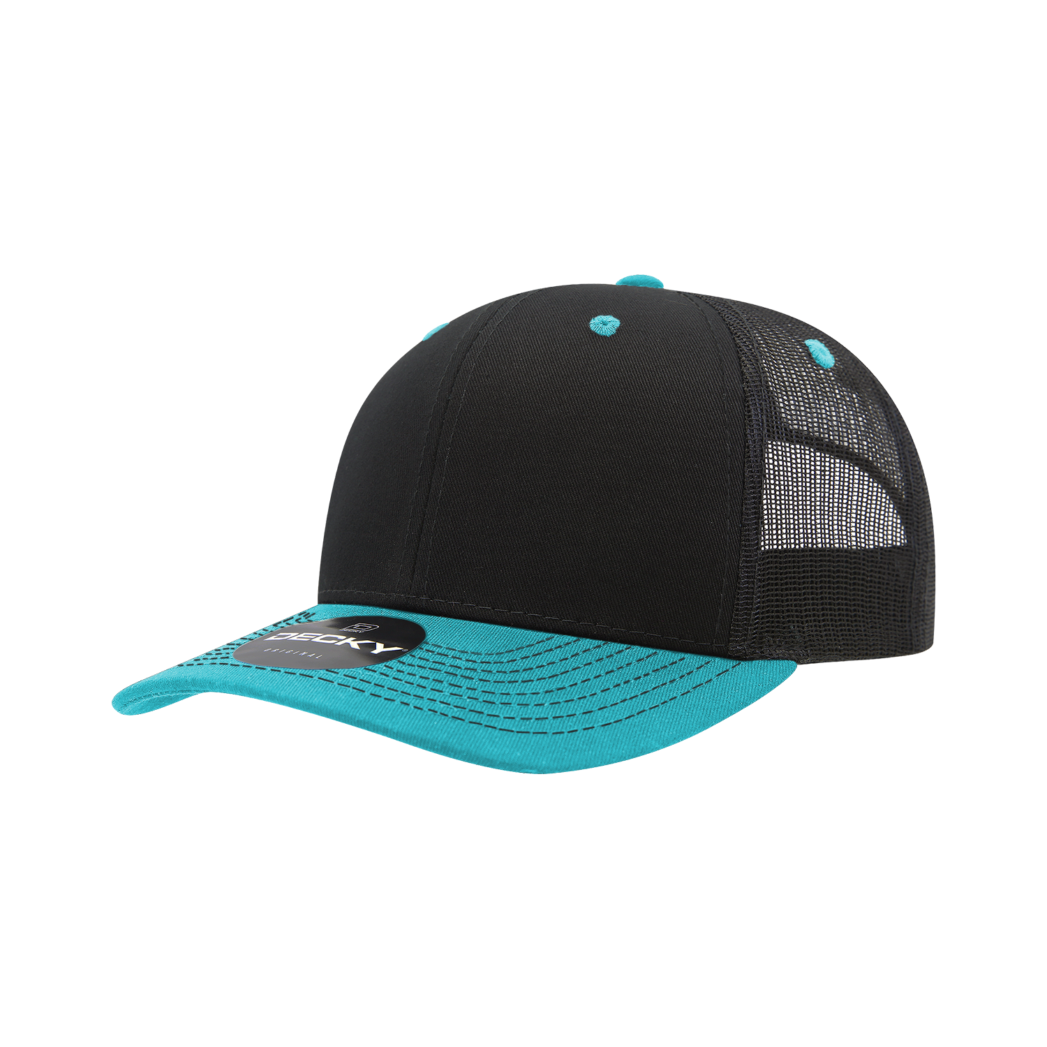 Decky 6031 6 Panel Mid Profile Structured Contra-Stitch Trucker