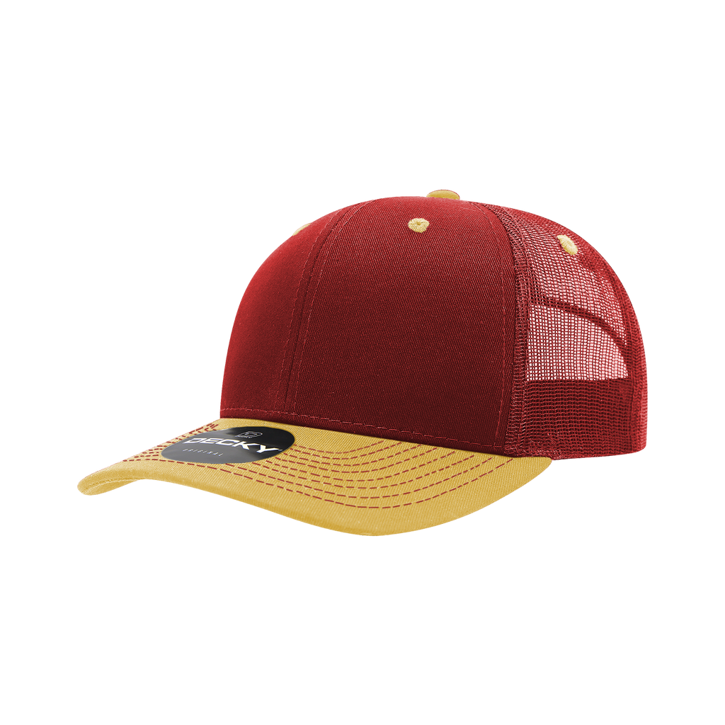 Decky 6031 6 Panel Mid Profile Structured Contra-Stitch Trucker
