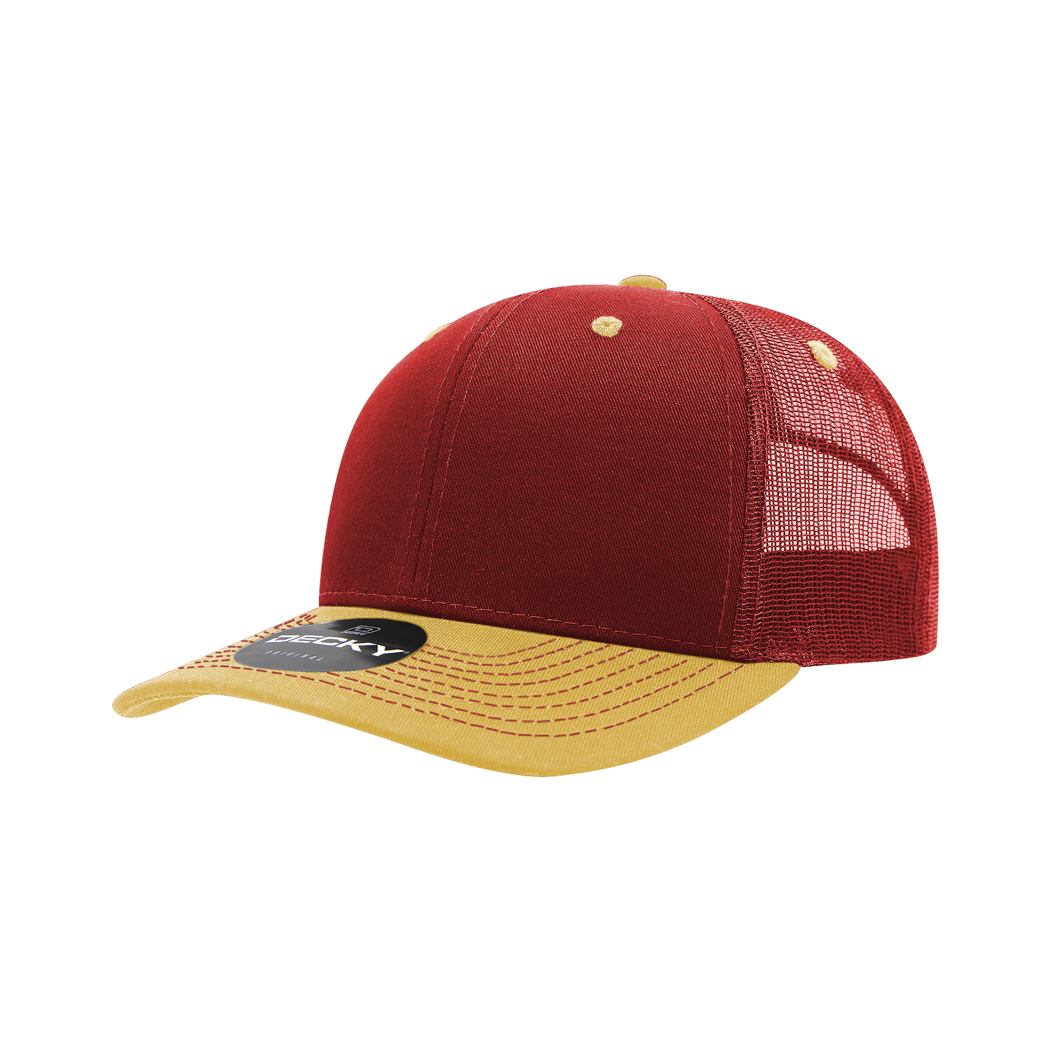 Decky 6031 6 Panel Mid Profile Structured Contra-Stitch Trucker