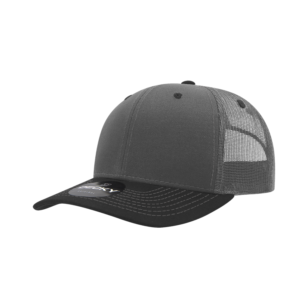 Decky 6031 6 Panel Mid Profile Structured Contra-Stitch Trucker