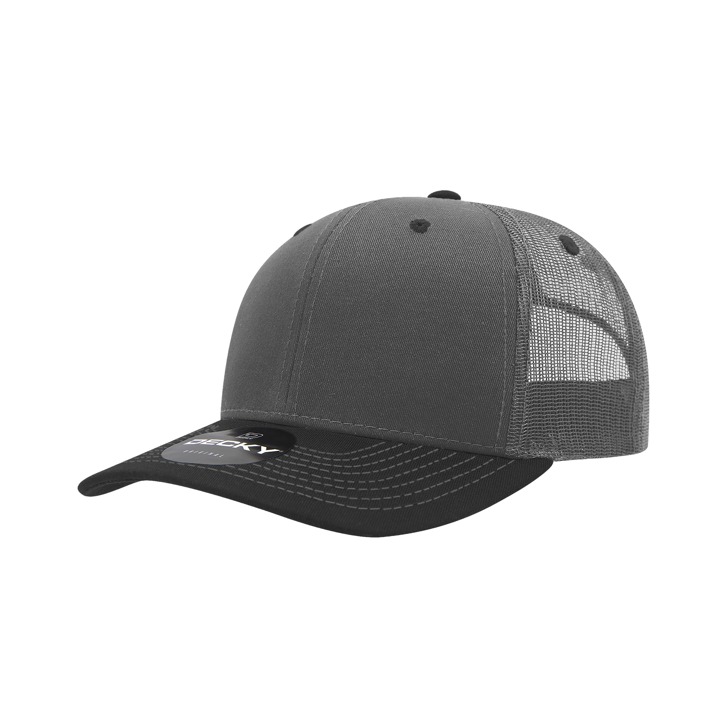 Decky 6031 6 Panel Mid Profile Structured Contra-Stitch Trucker