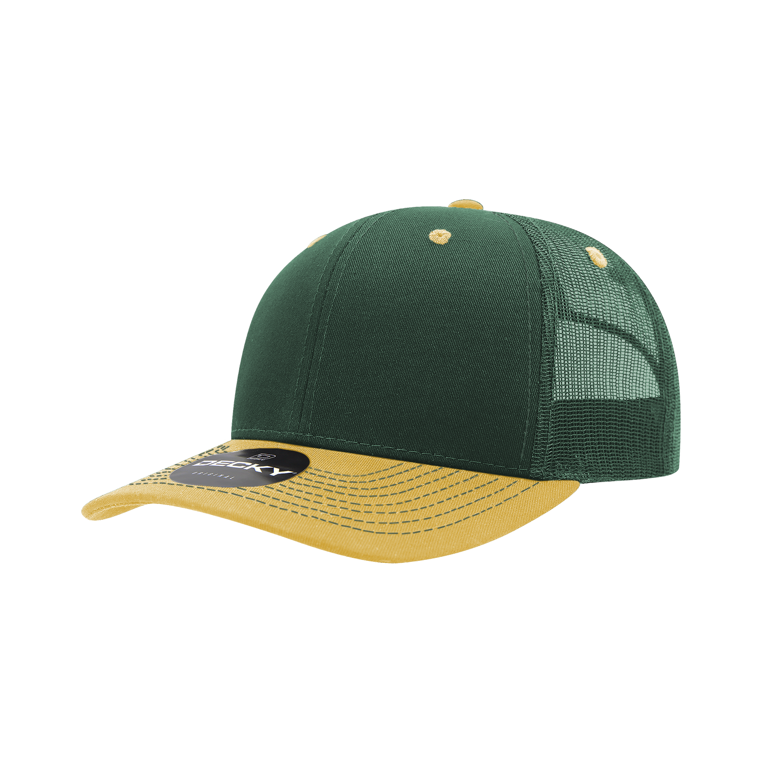 Decky 6031 6 Panel Mid Profile Structured Contra-Stitch Trucker