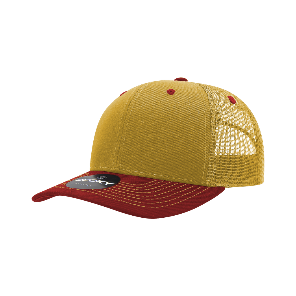 Decky 6031 6 Panel Mid Profile Structured Contra-Stitch Trucker