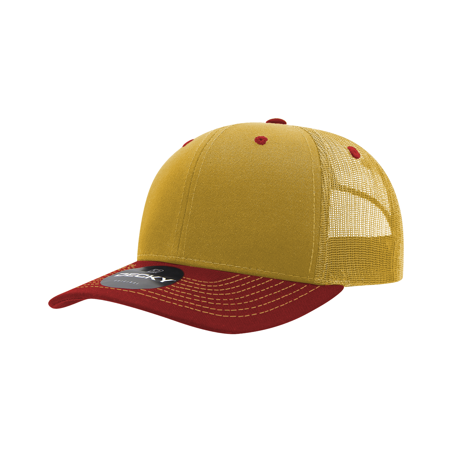 Decky 6031 6 Panel Mid Profile Structured Contra-Stitch Trucker
