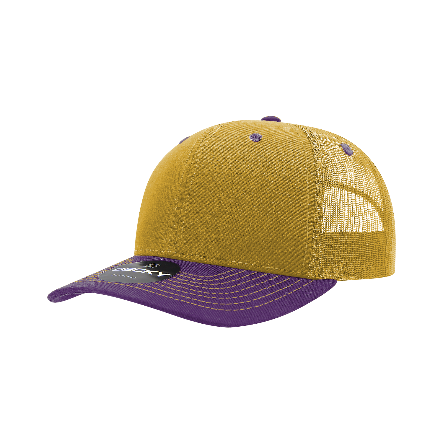 Decky 6031 6 Panel Mid Profile Structured Contra-Stitch Trucker