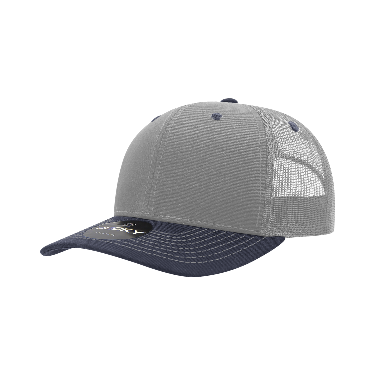Decky 6031 6 Panel Mid Profile Structured Contra-Stitch Trucker
