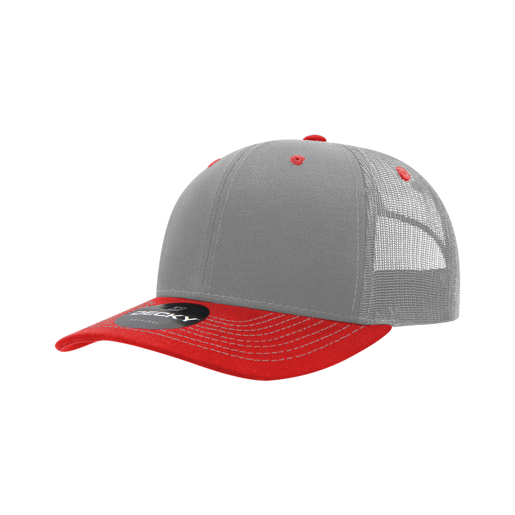 Decky 6031 6 Panel Mid Profile Structured Contra-Stitch Trucker