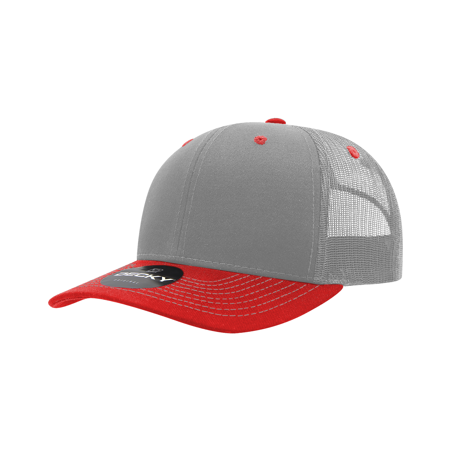 Decky 6031 6 Panel Mid Profile Structured Contra-Stitch Trucker