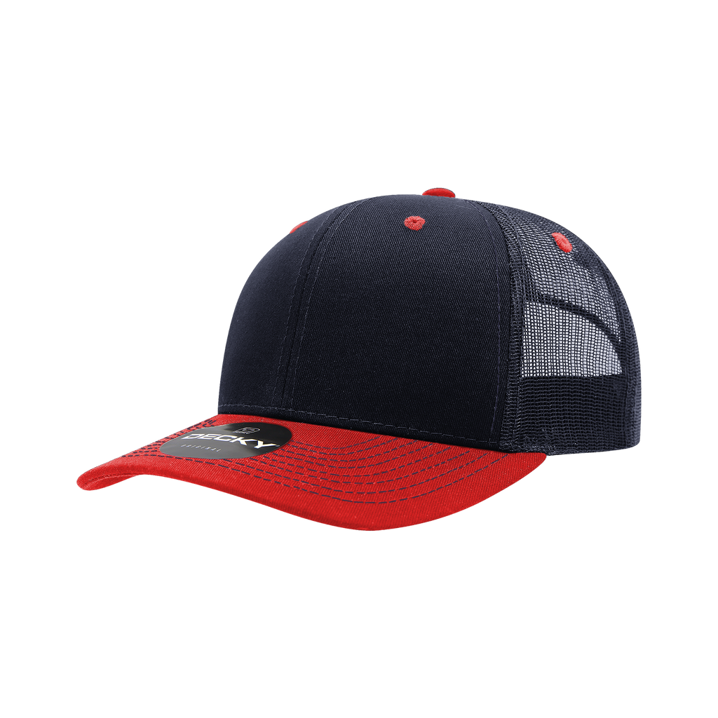 Decky 6031 6 Panel Mid Profile Structured Contra-Stitch Trucker