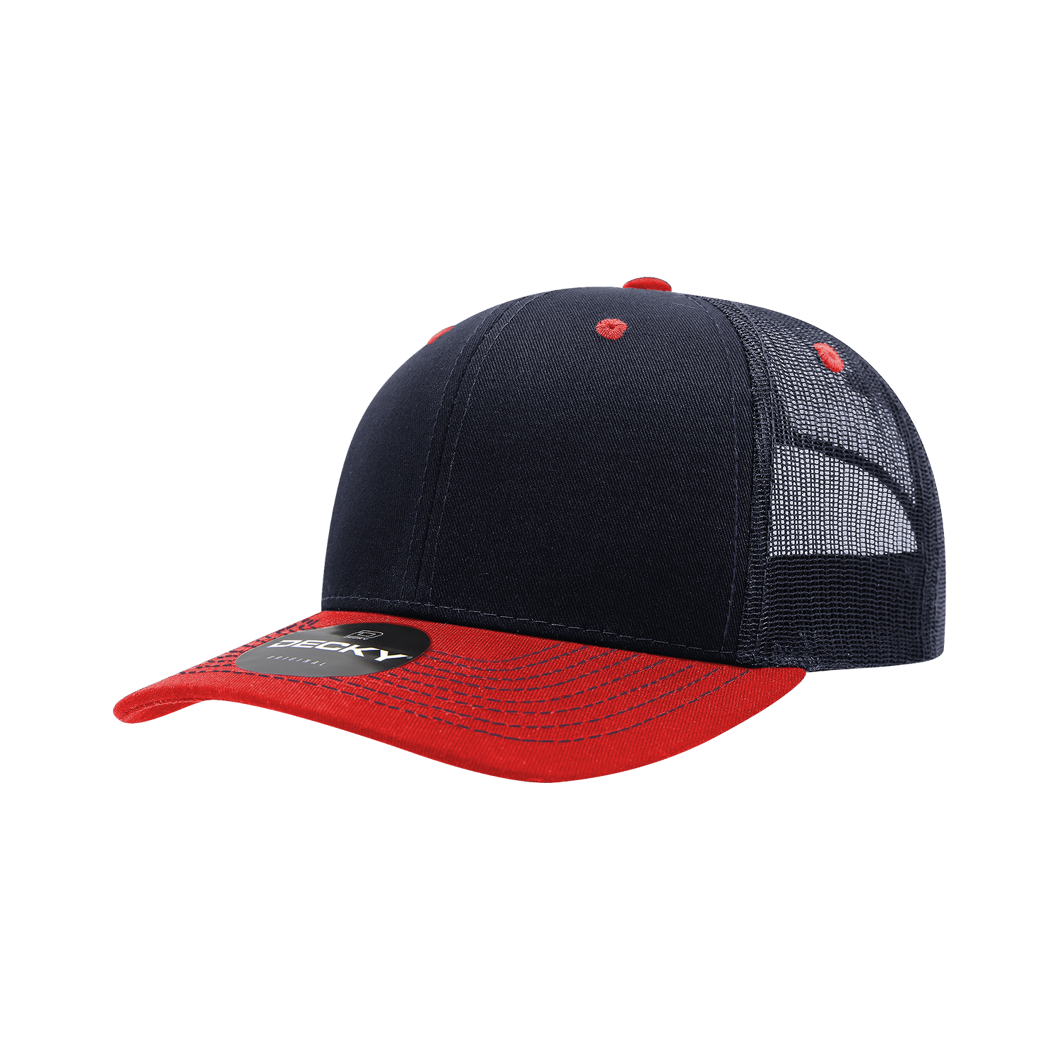 Decky 6031 6 Panel Mid Profile Structured Contra-Stitch Trucker
