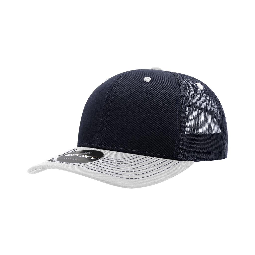 Decky 6031 6 Panel Mid Profile Structured Contra-Stitch Trucker