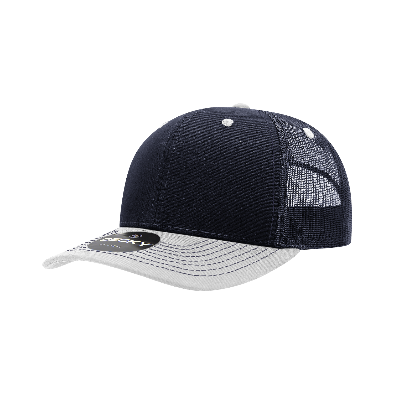 Decky 6031 6 Panel Mid Profile Structured Contra-Stitch Trucker