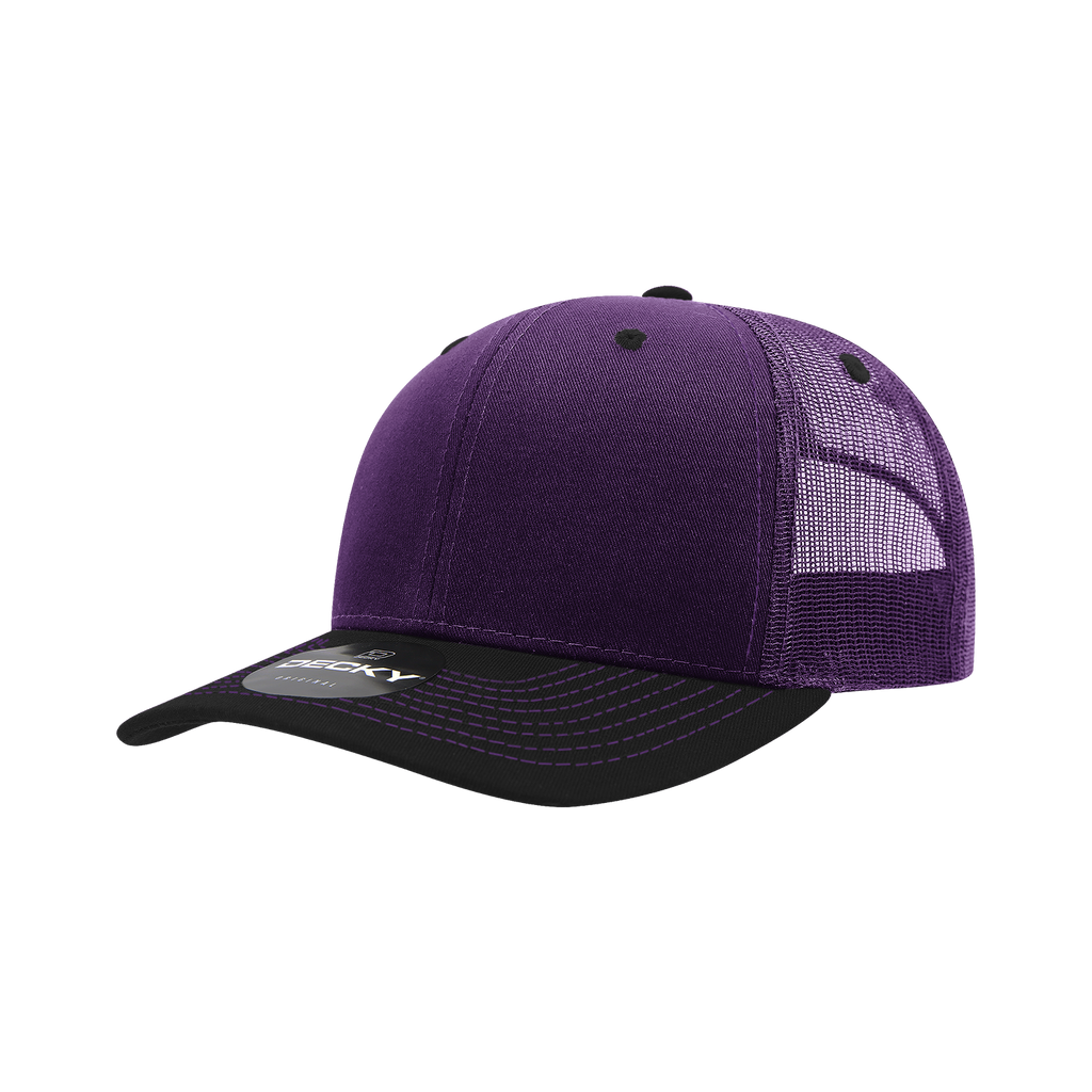 Decky 6031 6 Panel Mid Profile Structured Contra-Stitch Trucker