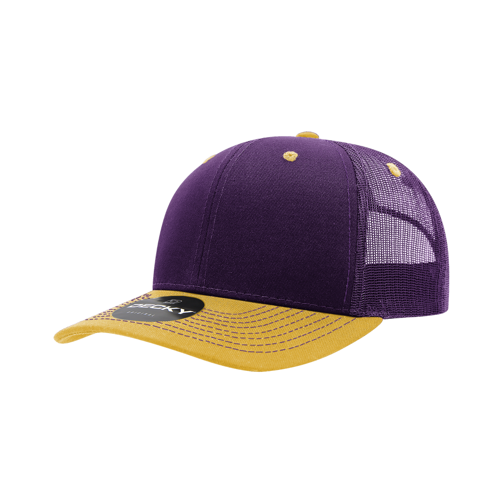 Decky 6031 6 Panel Mid Profile Structured Contra-Stitch Trucker