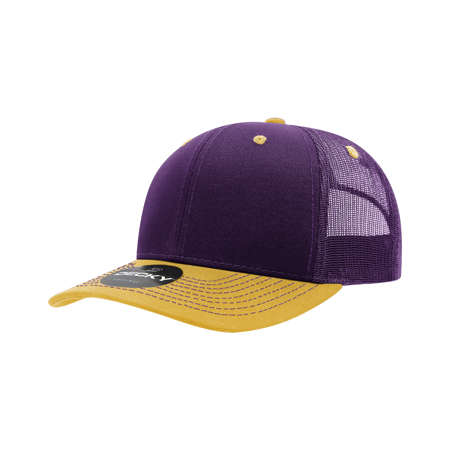 Decky 6031 6 Panel Mid Profile Structured Contra-Stitch Trucker