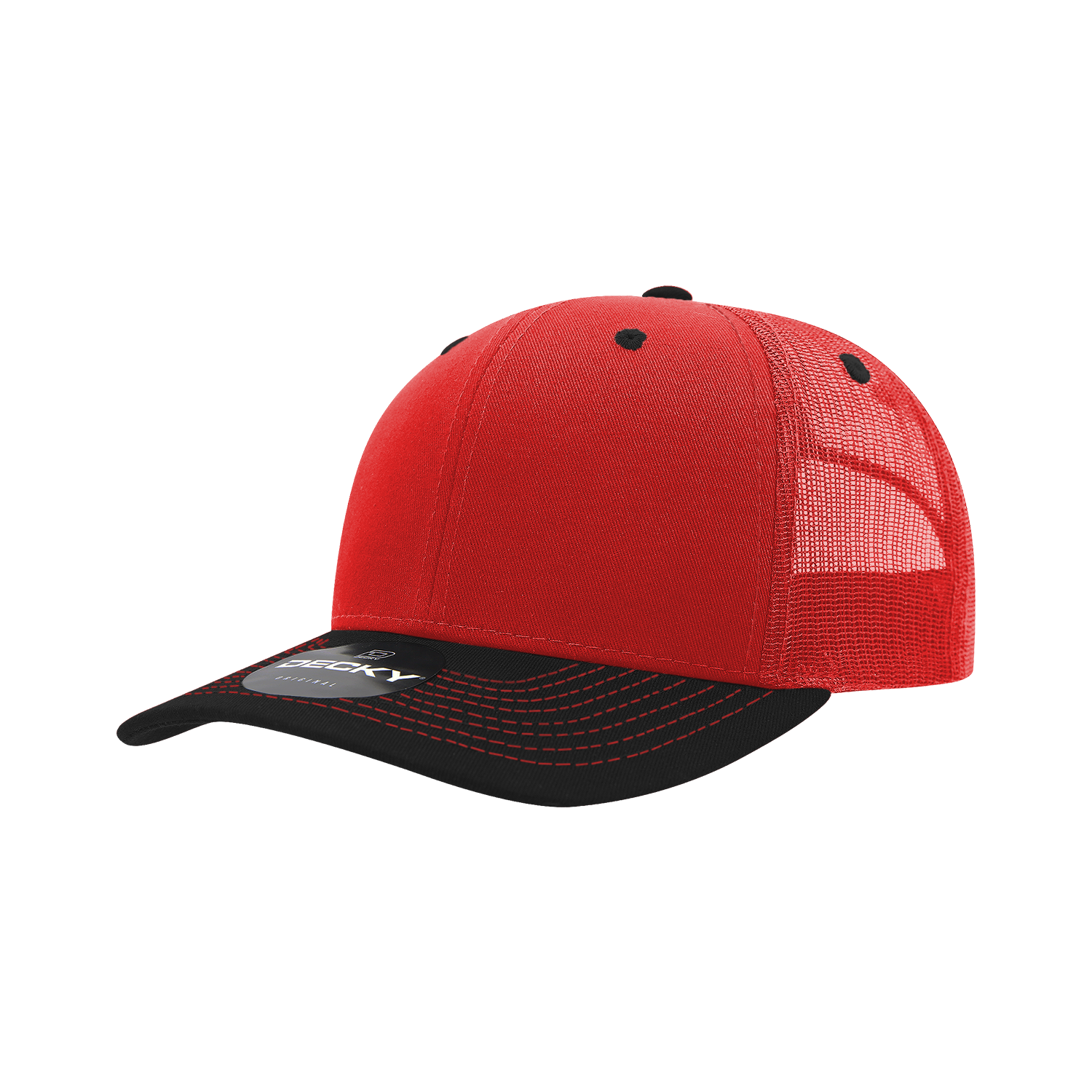 Decky 6031 6 Panel Mid Profile Structured Contra-Stitch Trucker