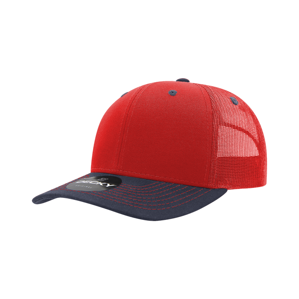 Decky 6031 6 Panel Mid Profile Structured Contra-Stitch Trucker