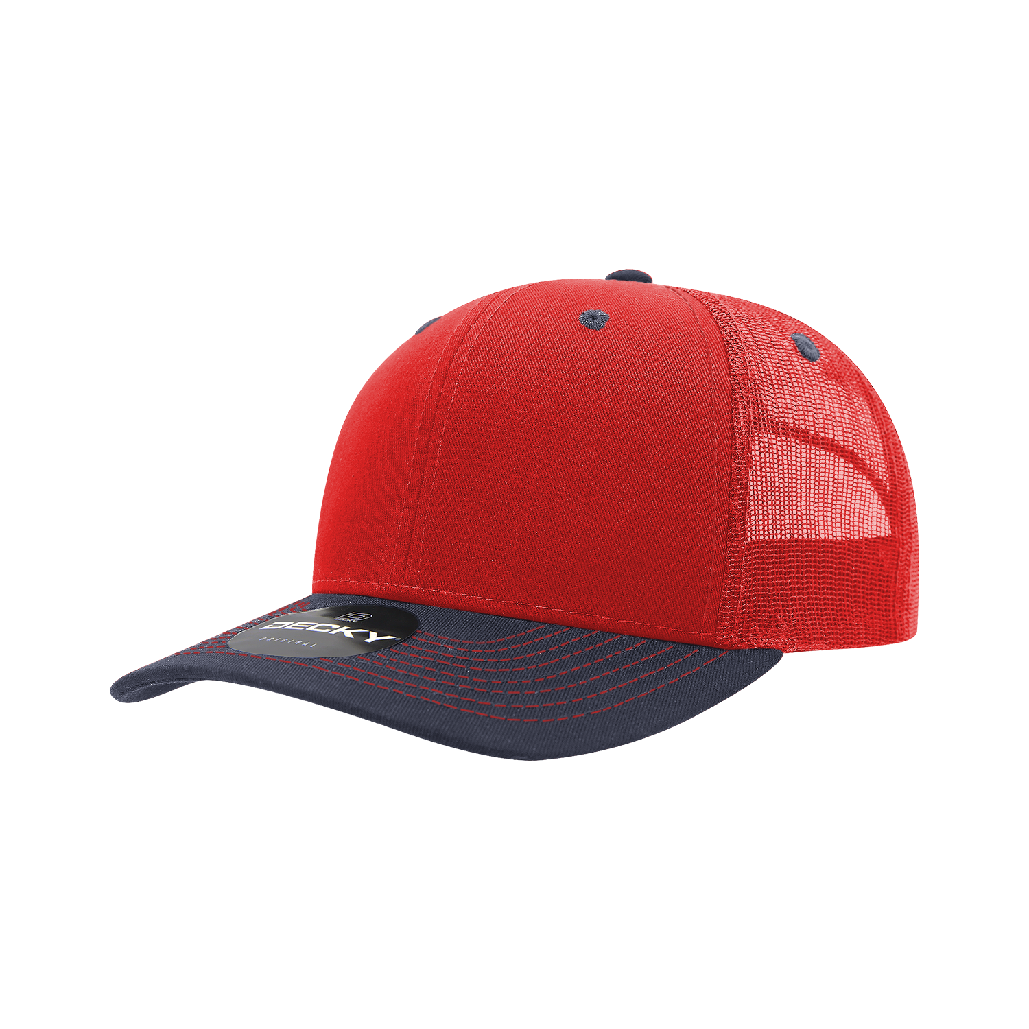 Decky 6031 6 Panel Mid Profile Structured Contra-Stitch Trucker
