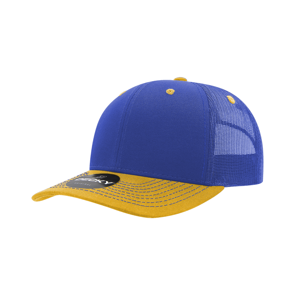Decky 6031 6 Panel Mid Profile Structured Contra-Stitch Trucker