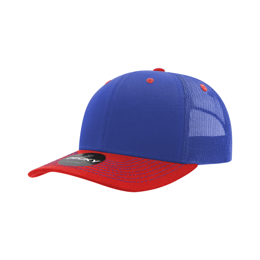 Decky 6031 6 Panel Mid Profile Structured Contra-Stitch Trucker