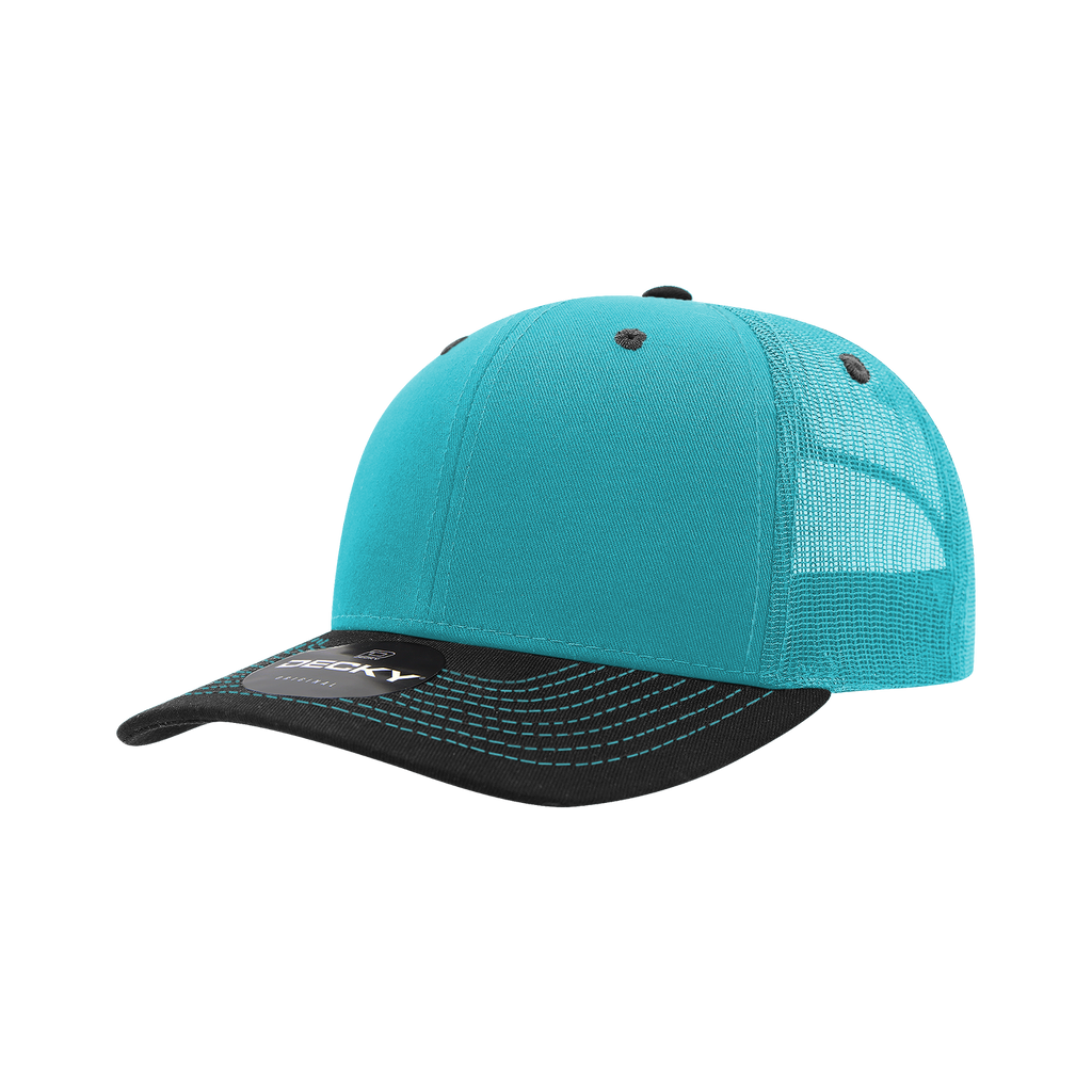 Decky 6031 6 Panel Mid Profile Structured Contra-Stitch Trucker