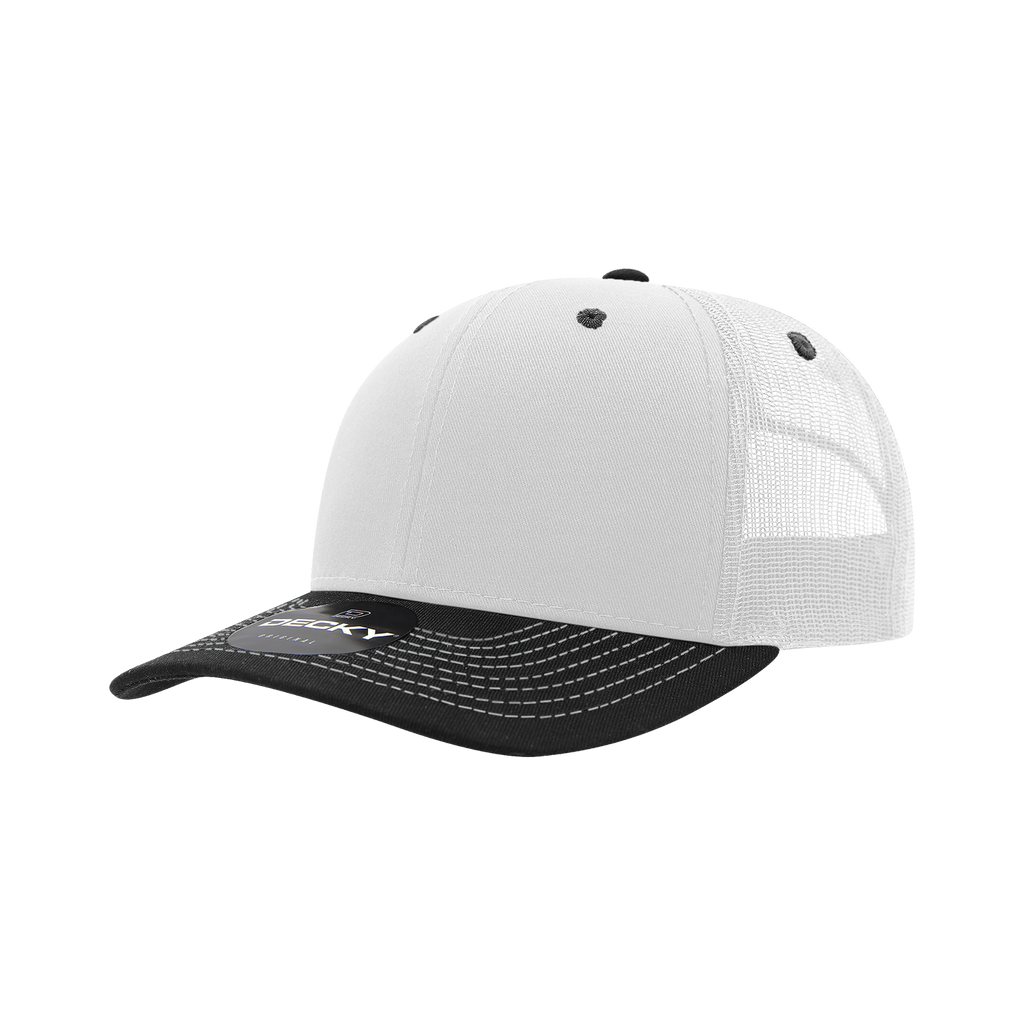 Decky 6031 6 Panel Mid Profile Structured Contra-Stitch Trucker