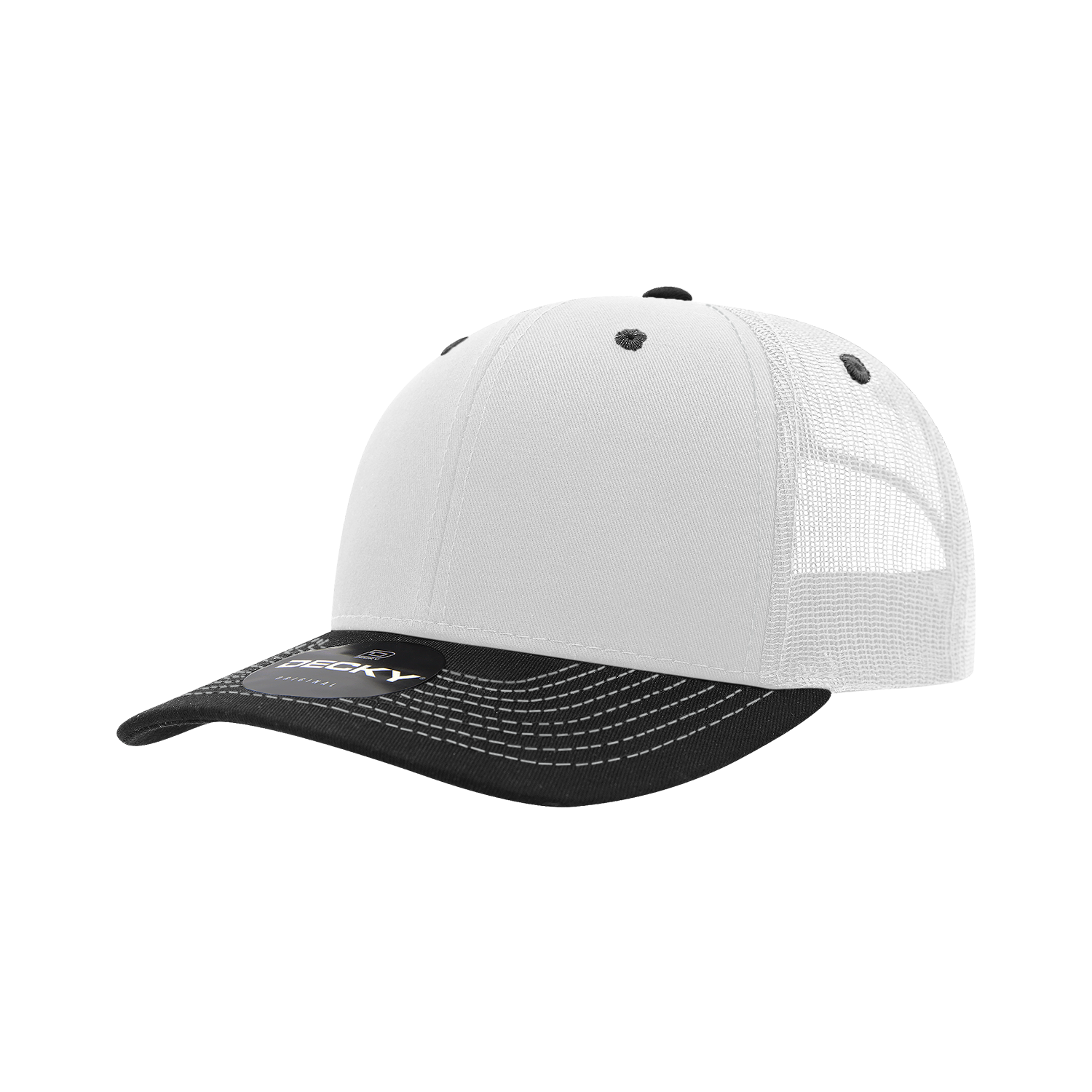 Decky 6031 6 Panel Mid Profile Structured Contra-Stitch Trucker